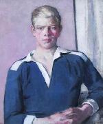 Francis Campbell Boileau Cadell Rugby Player oil on canvas
